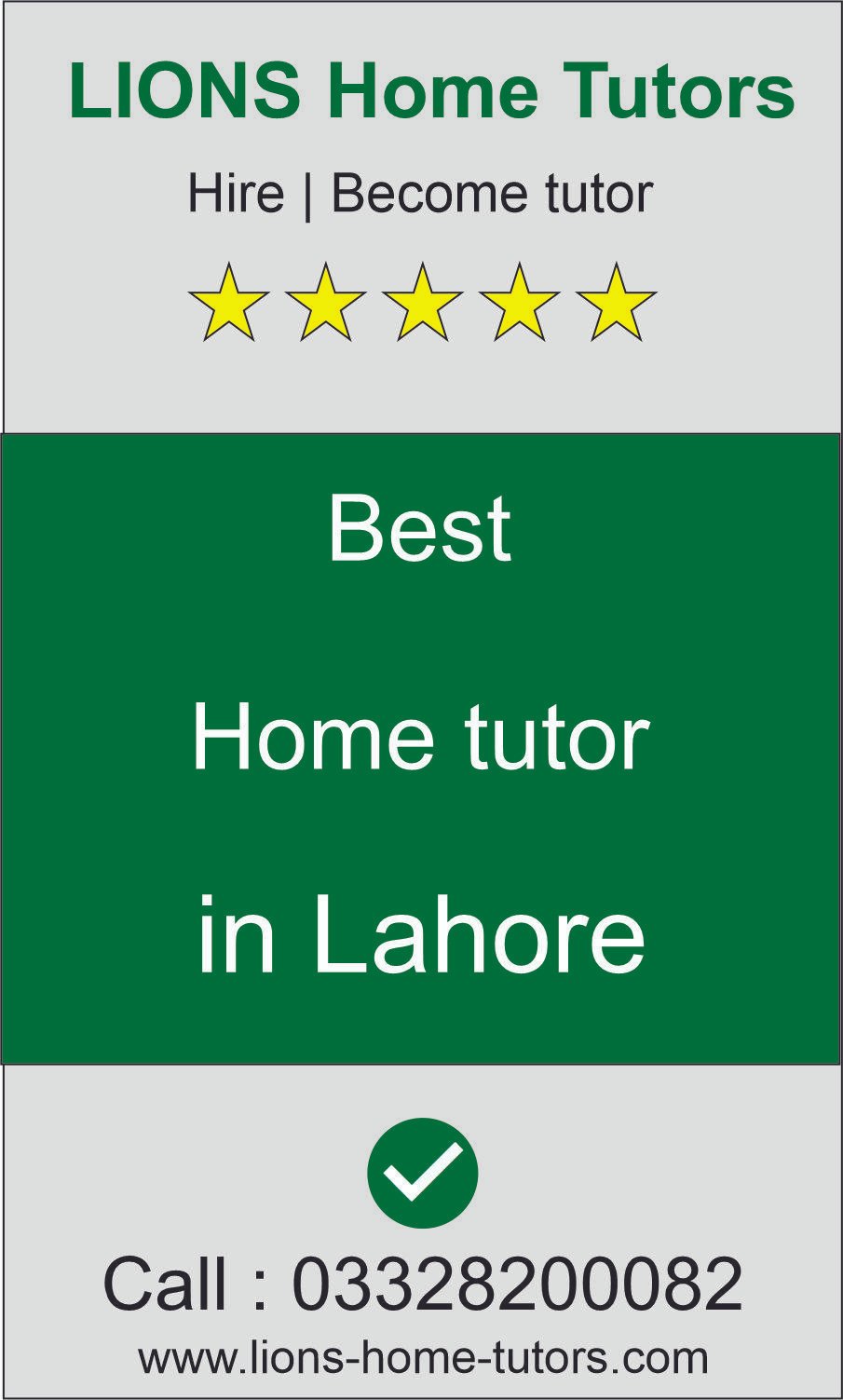 Best Home tutor in Lahore